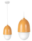 Lampa Sufitowa Wisząca Orzeszek Metal Wood Boho APP952-1CP 1