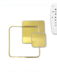 Lampa Sufitowa APP1714-C Plafon LED Złota Szczotkowana + Pilot 1