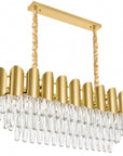 Lampa Wisząca Z Kryształami SWE101-CP Złota 1