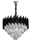 Lampa Wisząca Z Kryształami G063-CP 50cm Czarna 1