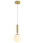 LAMPA WISZĄCA SZKLANA KULA G108-1W ZŁOTA E27 1