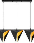 LAMPA TRÓJKĄTNA GEOMETRYCZNA POTRÓJNA APP254-3CP CZARNA 1