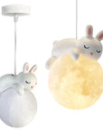LAMPA SUFITOWA WISZĄCA ŚPIĄCY KRÓLICZEK G164-1CP 1