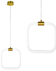 LAMPA SUFITOWA WISZĄCA LED LHJ057-CP1 ZŁOTA SZCZOTKOWANA 1