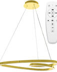 Lampa Sufitowa Wisząca Loop LED APP797-cp Złota + Pilot 1