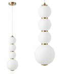 Lampa Sufitowa Wisząca LED LHJ114-4CP Złota Szczotkowana 1
