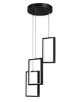 LAMPA SUFITOWA WISZĄCA LED LHJ087-3CP CZARNA 1