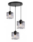 Lampa Sufitowa Kryształ APP513-3CPR Czarna