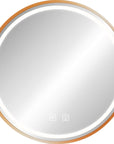Lustro Ścienne Led 70cm Mmj Miedziane Szczotkowane 12