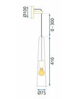 Lampa Ścienna Kinkiet App896-1w Złota
