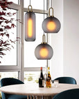 Lampa Sufitowa Wisząca Szklana Kula 20cm APP626-1CP