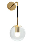 Lampa Ścienna Kinkiet Szklany APP685-1W Złota