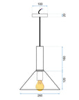 Lampa wisząca OSTI D APP137-1CP Koralowa