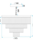 Lampa Kryształowa Wisząca APP1534-8CP4 Chrom 8