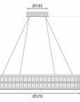 Lampa Sufitowa Wisząca Led App1568-cp Gold 60cm 10
