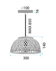 Lampa Wisząca Bambusowa APP1628-1CP 8