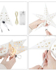 Papierowa gwiazda podświetlana LED SY-003 45cm