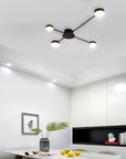 Lampa Sufitowa 4-ramienna Led App519-4c Czarna