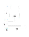 Lampa Ścienna Kinkiet APP1610-2W Black 7