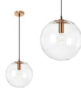 Lampa sufitowa wisząca szklana Lassi 15 cm Różowe Złoto