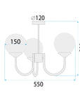 Lampa Wisząca APP1579-3CP 5