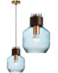 Lampa sufitowa szkalana APP433-1CP Niebieska