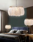 Lampa Sufitowa Z Piórami Boho App662 Złota 6
