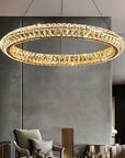 LAMPA SUFITOWA WISZĄCA LED APP1769-CP Złota 80cm 2