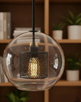 Lampa Wisząca Szklana Loft APP557-1CP 20cm Czarna 2