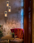 LAMPA SUFITOWA WISZĄCA APP1811-3CPR Frosted Grey 2