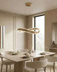 LAMPA SUFITOWA WISZĄCA SWE067-CP 60cm ZŁOTA SZCZOTKOWANA 2