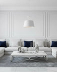 Lampa Sufitowa Wisząca Metalowa APP423-1CP Biała 2