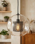 Lampa Wisząca Szklana Loft APP558-1CP 25cm Czarna 2
