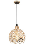 LAMPA WISZĄCA SUFITOWA KRYSZTAŁOWAA APP208-1C Złota 2