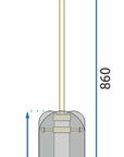 Lampa Sufitowa Wisząca Czarna App1676-cp Long 7