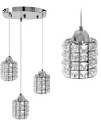 Lampa Sufitowa Kryształ APP729-3CPR Srebrna