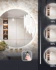 Lustro ścienne led 70cm hzj070