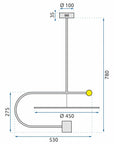Lampa Sufitowa LED APP589-1CP Czarna