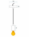 Lampa Sufitowa Wisząca Oprawka APP353-1CP Chrom Black