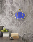 Lampa Sufitowa Wisząca Diament APP452-1CP Niebieska