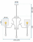 Lampa Wisząca z Kryształami APP958-5CP