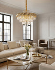 Lampa Wisząca Z Kryształami SWE076-CP 50cm Złota 3