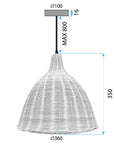 Lampa Sufitowa Wisząca Boho Natural APP1647-1CP 10