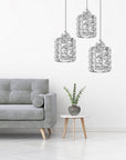 Lampa sufitowa kryształowa APP728-3CP Srebrna