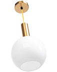 Lampa Wisząca Szklana Kula Mleczna APP666-1CP Złota 3