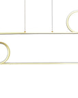 Lampa Sufitowa Wisząca LED APP809-CP Złota + Pilot 3
