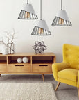 LAMPA SUFITOWA WISZĄCA KLOSZ METAL APP228-1CP BIAŁA 3