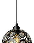 LAMPA WISZĄCA SUFITOWA KRYSZTAŁOWA APP206-1C Czarna 3