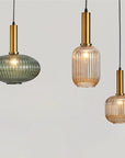 Lampa Sufitowa Wisząca Szklana APP465-1CP Zielona 3