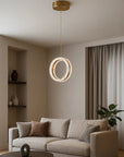 LAMPA SUFITOWA WISZĄCA LED LHJ098-CP ZŁOTA 3